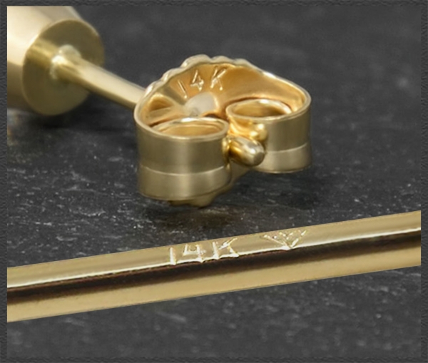 Ohrstecker 585 Gold Citrin orange 4,5,6,7mm